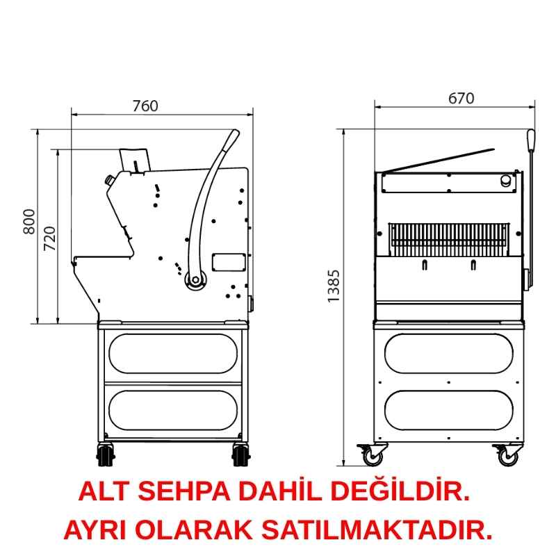 Mataş EFE 01 Set Üstü Manuel Ekmek Dilimleme Makinesi